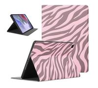 Zebra Striped Tablet Case for Samsung Galaxy Tab A7 SM-T507/T505 10.4" 2020 | Stylish Zebra Stripes Striped Animal Print Pink Design Adjustable Flip PU Leather Stand Funda Protective Cover for Men Women
