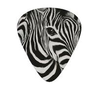Zebra Stripes Black And White Printed,12 Pcs Guitar Pick,3 Different Thickness Plectrums for Acoustic Guitar Bass Ukulele (0.46mm 0.96mm 0.71mm)