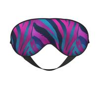 Zebra Stripes Black Pink Sleep Mask Eye Mask with Adjustable Strap, Eye Sleep Shade Cover Blocks Light for Women Men Airplane Travel Nap Meditation