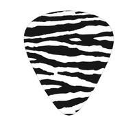 Zebra Stripes Black White Animals,12 Pcs Guitar Pick,3 Different Thickness Plectrums for Acoustic Guitar Bass Ukulele (0.46mm 0.96mm 0.71mm)