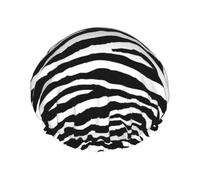 Zebra Stripes Black White Animals,Shower Cap Nightcap Double Layer Waterproof Elastic Bath Cap Reusable Hair Cap