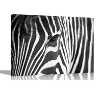 Zebra Stripes Canvas Print Animal Pictures Wall Art Stretched and Framed Abstract Artwork Home Livingroom Office 40 x 30cm (16 x 12 inches)