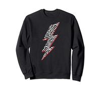 Zebra Stripes Lightning Bolt Animal Print Sweatshirt