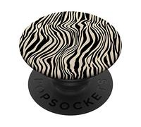 Zebra Stripes Pattern Cream And Black PopSockets Swappable PopGrip