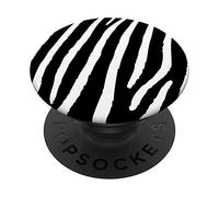 Zebra Stripes Print Animal Lover Cell Phone Secure Pop Grip PopSockets Grip and Stand for Phones and Tablets