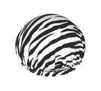 Zebra Stripes,Shower Cap Nightcap Double Layer Waterproof Elastic Bath Cap Reusable Hair Cap