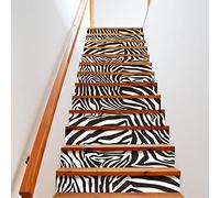 Zebra Stripes Stairs Stickers Self Adhesive Staircase Stickers Stair Riser Decals Wall Stickers For Home Decor 1 Set