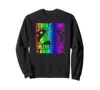 Zebra Strong Ehlers Danlos Awareness EDS Rainbow Sweatshirt
