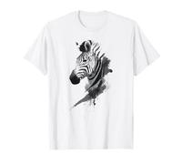 Zebra Sumi-e Art Calligraphy Brush Ink Minimalist Design T-Shirt