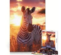 Zebra Sunset Harmony Puzzles for Teenagers 1000 Piece Mental Focus Peaceful Recreation Snug Fit Lovely Gift (50x75cm)