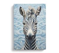 Zebra Surrealism Art Canvas Print | Gallery Wrapped 30mm Frame Wall Art | 30x20 inches | Ready to Hang | Surrealist Animals Picture | Living Room Bedroom Lounge Office