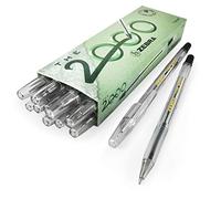 Zebra The 2000 Stick Ballpoint Pen - 0.7mm Nib - Black Ink - Pack of 12