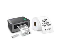Zebra Thermal Printing Labels 150mm x 100mm (4" x 6") - 5 Rolls (2500 Labels) Self-Adhesive for Direct Thermal Printer GK420D, GX420D, GK420T