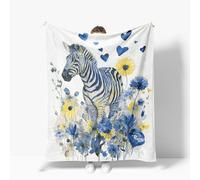 Zebra Throw Blanket Cute Animal Warm Decor Soft Flannel Blanket Zebra Gifts for Kids Boys Girls Men Women 40" X 50"
