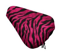 Zebra Tiger Leopard Bike Seat Cover Waterproof Oxford Fabric, Universal Adjustable Bicycle Saddle Cover with Drawstring Easy Install Protective Rain Dust Covers for Women Men