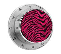 Zebra Tiger Leopard Magnetic Timer Manual Kitchen Timer for Cooking Cute Egg Timer Loud Countdown Clock Mechanical Countdown Timer for Classroom Gym Baking Exercise Study Workout Clock