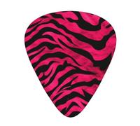 Zebra Tiger Leopard Pink 12 Pcs Guitar Picks, 0.46mm/0.71mm/0.96mm Thickness, Guitar Plectrum With Storage Case For Acoustic-Electric Guitar Ukulele Bass