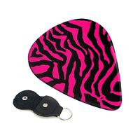 Zebra Tiger Leopard Pink Guitar Plectrum 6-Piece Set For Acoustic Guitar, Electric Guitar, Bass, Ukulele - Thin, Medium And Thick