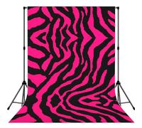Zebra Tiger Leopard Pink Lightweight Photo Backdrop Soft Background For Indoor Shooting, Party & Live Streaming - 5x7ft