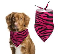 Zebra Tiger Leopard Pink Pet Scarfs Funny Adjustable Cat Scarves Washable Decorative Pet Triangle Bibs Bandanas for Medium Dog Pets for Pet Daily Wear Parties Modeling