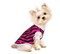 Zebra Tiger Leopard Pink Print Breathable Dog Cat Shirt, Sleeveless Vest, Soft Tank Top For Small Pets