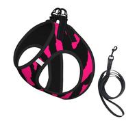 Zebra Tiger Leopard pink Print Dog Harness and Leash Set,Breathable Adjustable Escape Proof Vest for Cats Dogs