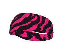 Zebra Tiger Leopard pink Print Headbands for Men Women Sweat Bands Sports Yoga Gym Running Elastic Sweatband
