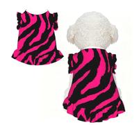Zebra Tiger Leopard pink Print Pet Breathable T-Shirt Skirt M