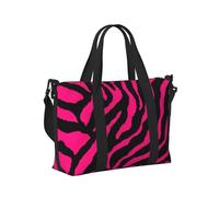 Zebra Tiger Leopard Pink Print Travel Duffle Bag,Handheld Shoulder Weekender Overnight Bag for Travel,Gym,Yoga