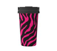 Zebra Tiger Leopard Pink Print Travel Mug Coffee Cup Thermal Leakproof, Insulated Stainless Steel Flask Hot Cold Drinks Cup