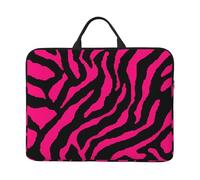 Zebra Tiger Leopard pink Printed 14in Laptop Case Sleeve Bag â€“ Portable Handle & Zipper â€“ Ideal for Travel, Business & Office Use