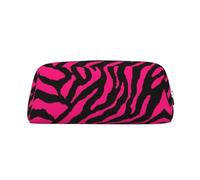 Zebra Tiger Leopard Pink Printing Leather Pencil Pouch Pen Case Elegant and Practical Bag for Students Perfect for Office School