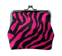 Zebra Tiger Leopard Pink Printing Lightweight Minimalist Wallet, Compact Coin Pouch for Gym Visits and Errands
