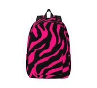 Zebra Tiger Leopard Red Canvas Backpack Laptop Travel Bag, Anti-Water And Ergonomic Straps For College Work, Black, S