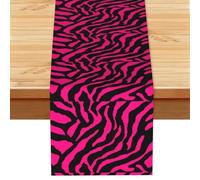 Zebra Tiger Leopard red Multi Purpose Table Runner for Home Decor, Printed Table Cloth for Kitchen Table, Countertops & Dining Area