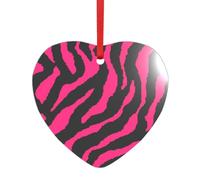 Zebra Tiger Leopard Red Print Acrylic Shaped Pendant Festive Decor for Christmas,Birthdays,New Year,Hanging Souvenir