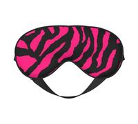 Zebra Tiger Leopard red Print Silk Sleep Mask with Adjustable Buckle Stylish Eye Mask for Women Travel Nap Shift Work Office