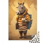 Zebra Traveler Art Puzzle Jigsaws 1000 Pieces for Adults Paper Puzzle for Adults And Teenager Jigsaw Puzzles for Adult 1000pcs (38x26cm)