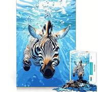 Zebra Underwater 1000 Piece Jigsaw Puzzles Memory Train Fun Smooth Burr Free Surface Entertaining Challenge for Spare Time (38x26cm)