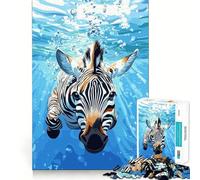 Zebra Underwater Adults 1000 Pieces Puzzle Mental Focus Game Premium Laser Cut Quality Family Fun Night Activity (50x75cm)