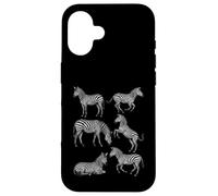 Zebra Vintage Sketch Art Wildlife Safari Animal Retro Nature Case for iPhone 16