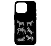 Zebra Vintage Sketch Art Wildlife Safari Animal Retro Nature Case for iPhone 16 Pro