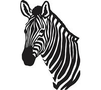 Zebra Vinyl Decal Sticker for Car/Window/Wall (White Matt)