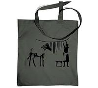 Zebra Washing Line - Banksy Tote Bag - Graphite Grey One Size Tote Bag