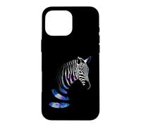 Zebra Watercolor Feather African Boho Animal Safari Design Case for iPhone 16 Pro Max