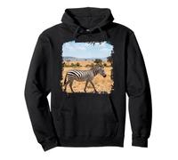 Zebra Wildlife Animal African Savanna Plains Safari Scene Pullover Hoodie