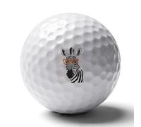 Zebra with Glasses Professional Standard Golf Balls Double-sided Printing Performance Ball Gift for Boyfriend Husband Father