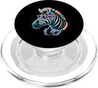 Zebra With Sunglasses And Headphones PopSockets PopGrip for MagSafe