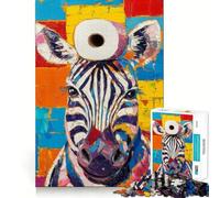 Zebra with Toilet Paper Puzzles for Adults 1000 Pieces Focus Boost Fun Uniform Size Precise Pieces Bonding Activity for Loved Ones (38x26cm)