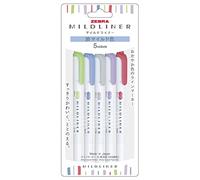Zebra WKT7-5C-NC-N Highlighter Pen Mild Colour NC5 Colours